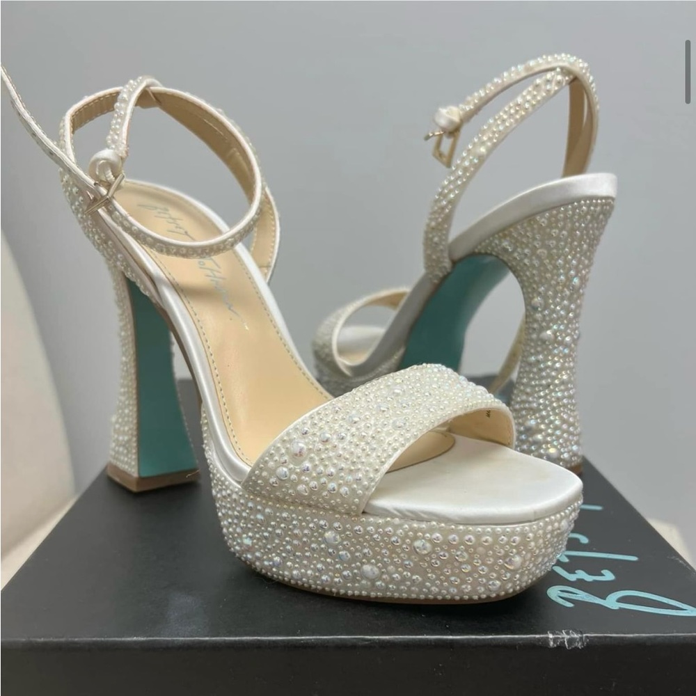 Betsey Johnson Beth Ivory Platform Heels